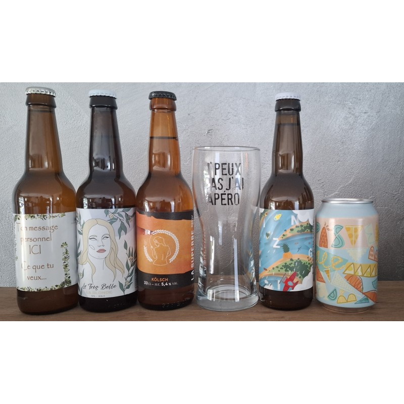 coffret biere blonde cadeau biere verre personnalise