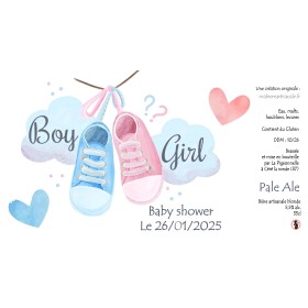 etiquette personnalisée baby shower, fête pour l'arrivée de bébé