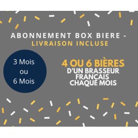 abonnement box bieres artisanales françaises, box biere, 4 bieres ou 6 bieres pendant 3 ou 6 mois
