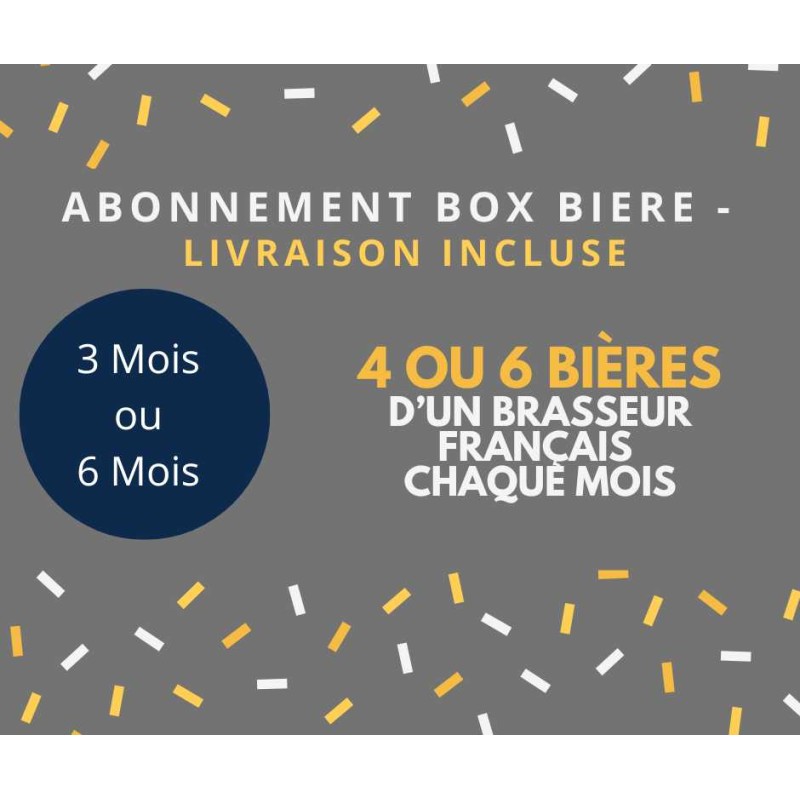 abonnement box bieres artisanales françaises, box biere, 4 bieres ou 6 bieres pendant 3 ou 6 mois
