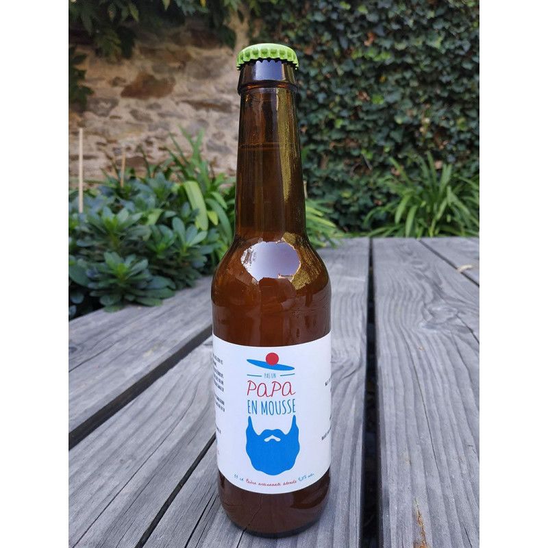 Etiquette personnalisée - Papa En Mousse Bière artisanale française